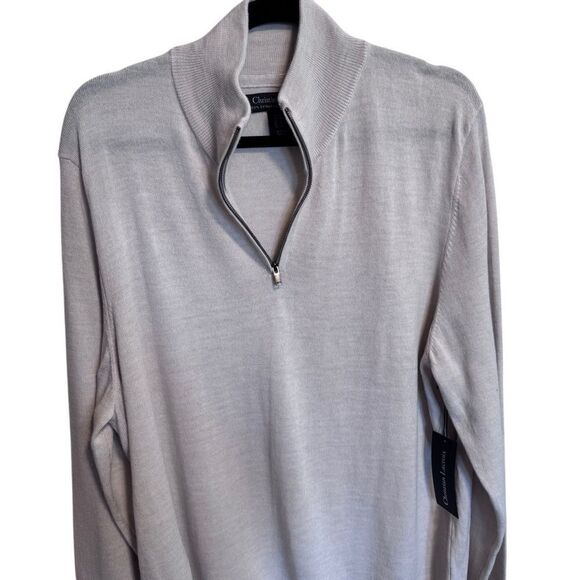 NWT-Christian LaCroix- Men’s 100% Merino Wool Quarter ¼ Zip Sweater Pullover, XL - Picture 3 of 10